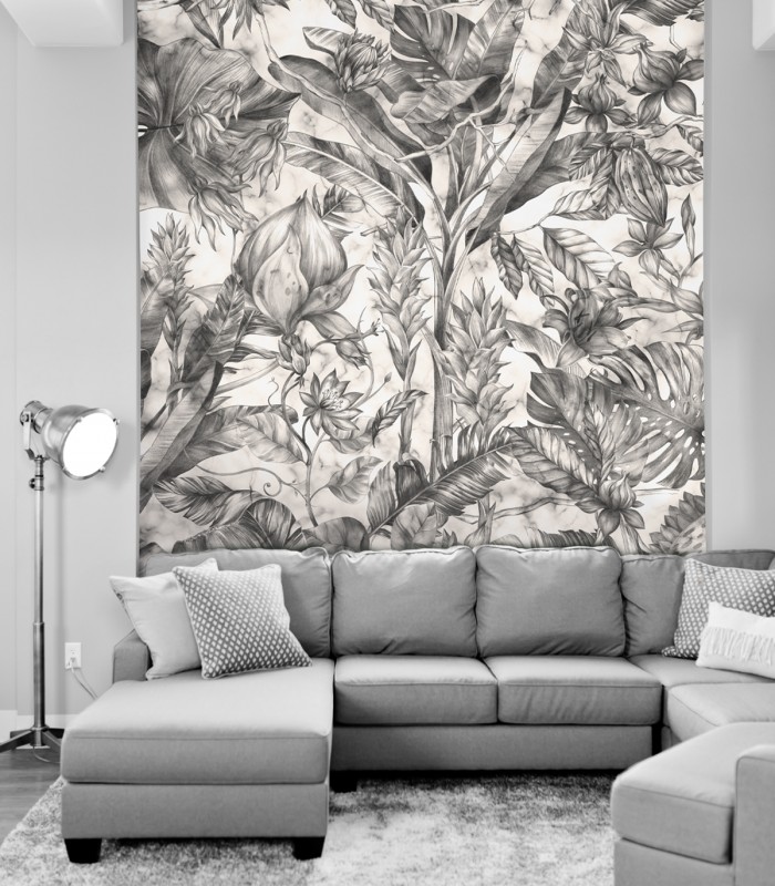 Tapeta Mysterious Flower Monohrome - Wallcolors - Ekskluzywne Tapety