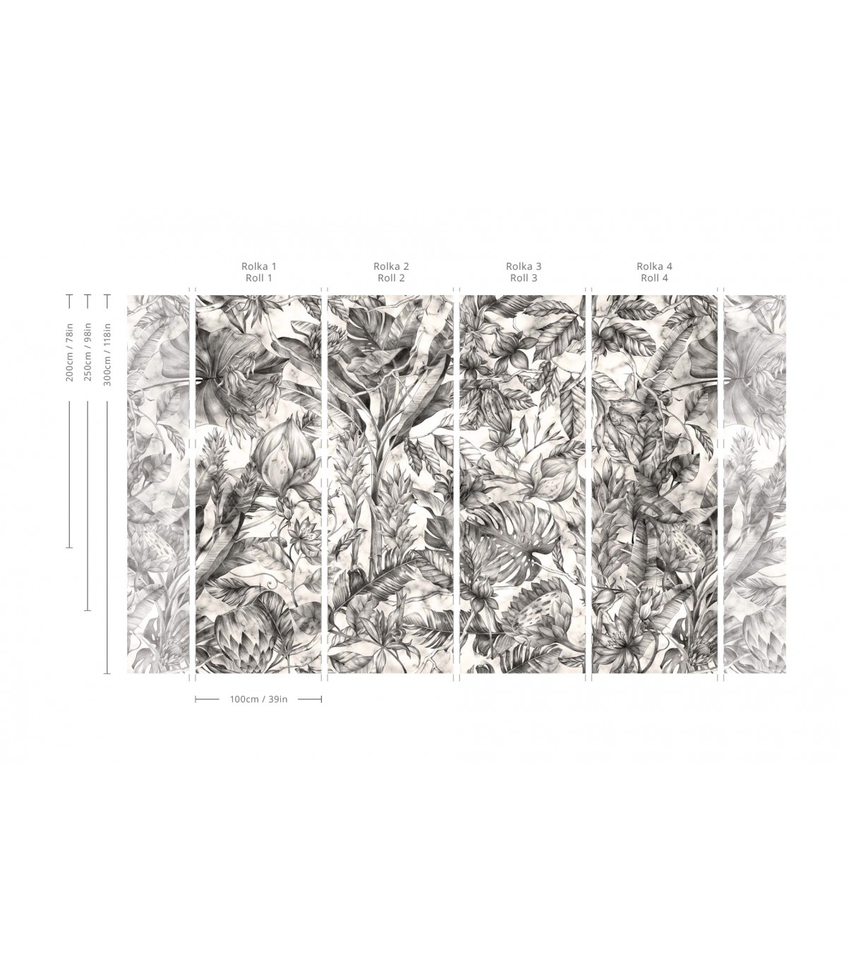 Tapeta Mysterious Flower Monohrome - Wallcolors - Ekskluzywne Tapety