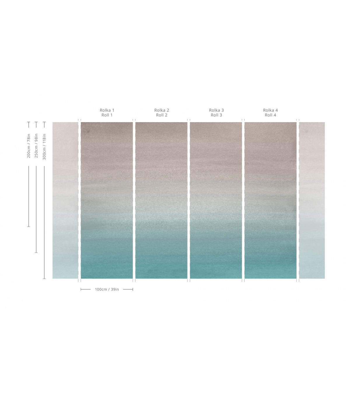 Tapeta Turquoise Fogg - Wallcolors - Ekskluzywne Tapety