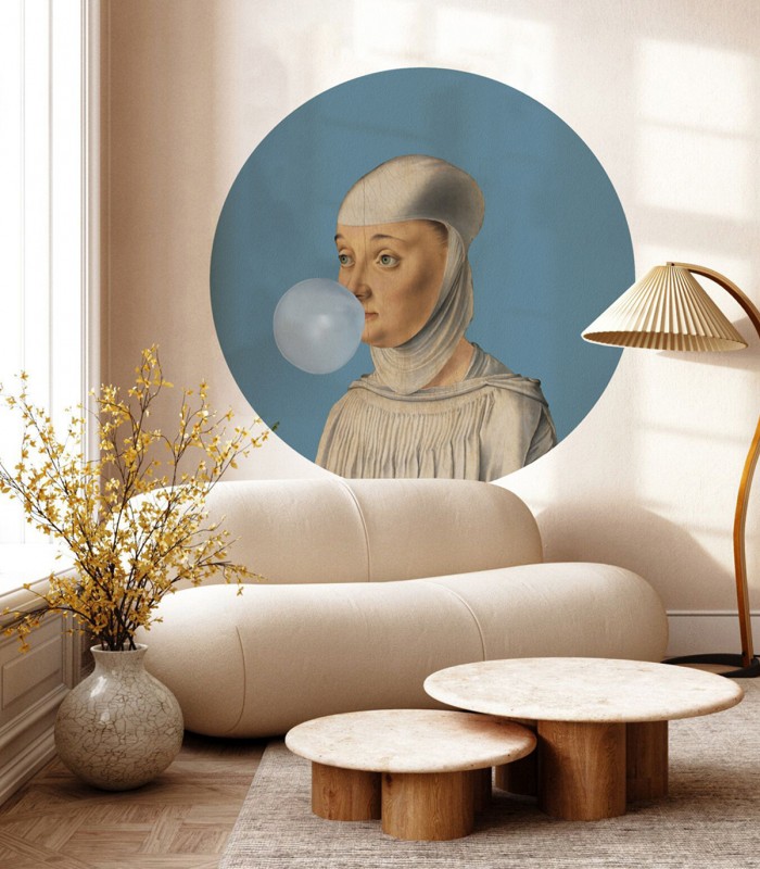 Dots Woman with Bubble Gum Blue - Wallcolors - Ekskluzywne Tapety