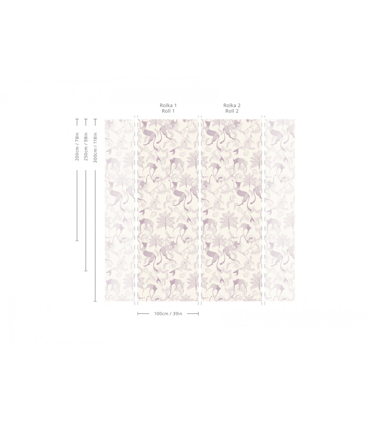 Mythical Animals Pink tapete - Wallcolors  - Exklusive Hintergrundbilder