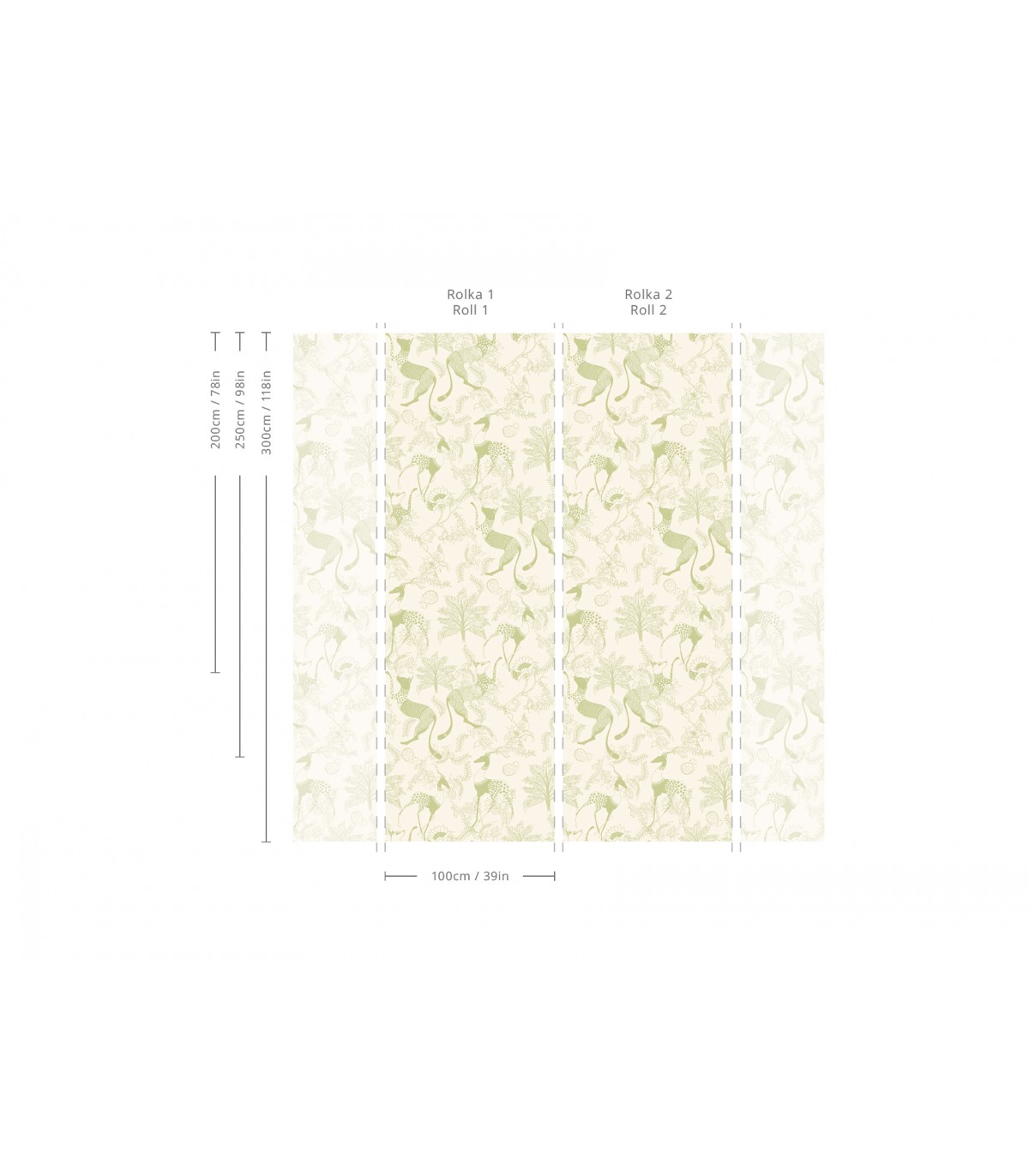 Tapeta Mythical Animals Green - Wallcolors - Ekskluzywne Tapety