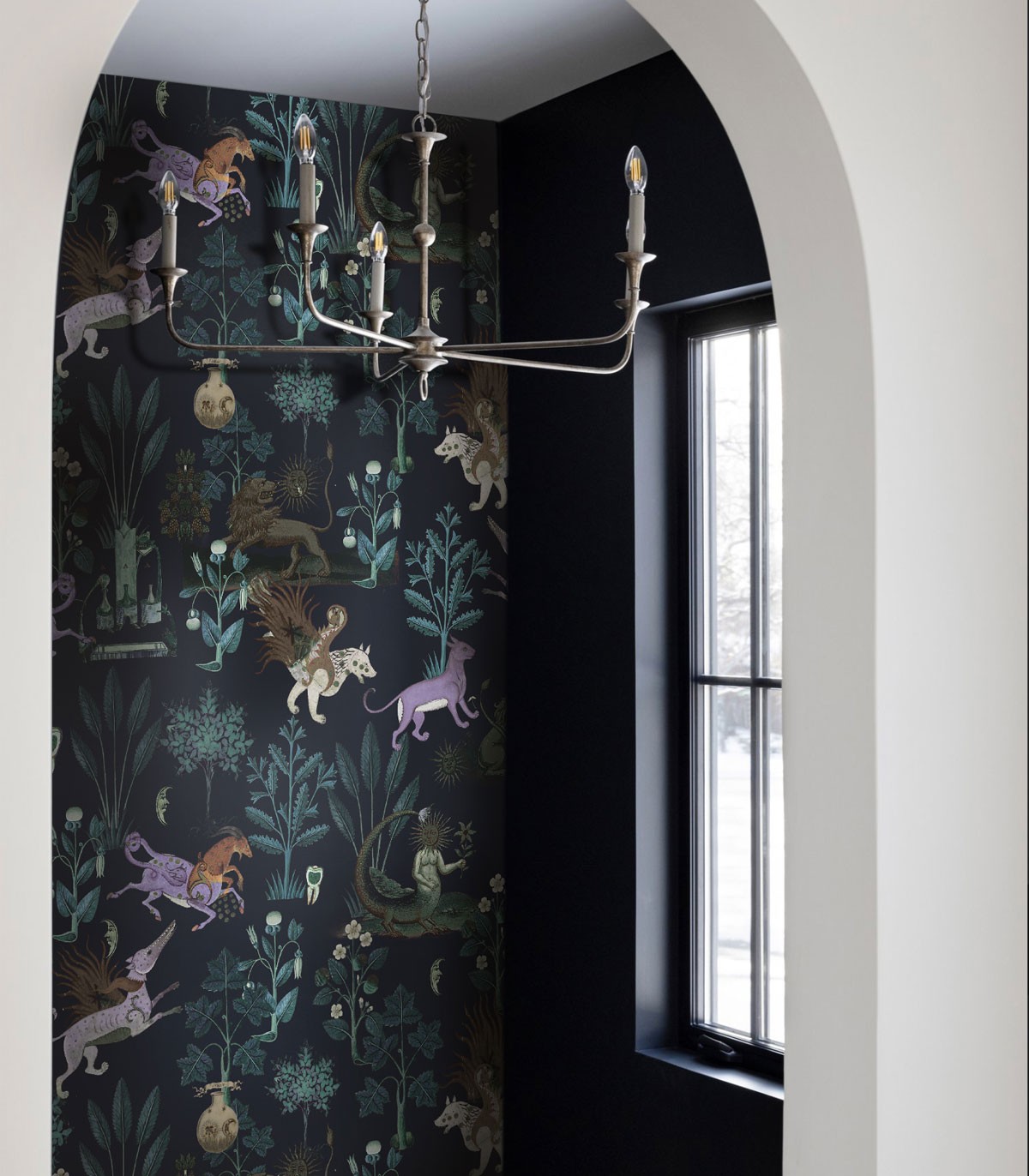 Botanic Beast Purple wallpaper - Wallcolors  - Exclusive Wallpapers