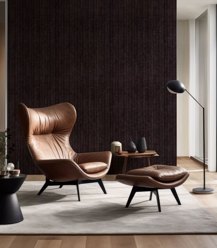 Tapeta Herringbone Burgundy - Wallcolors - Ekskluzywne Tapety