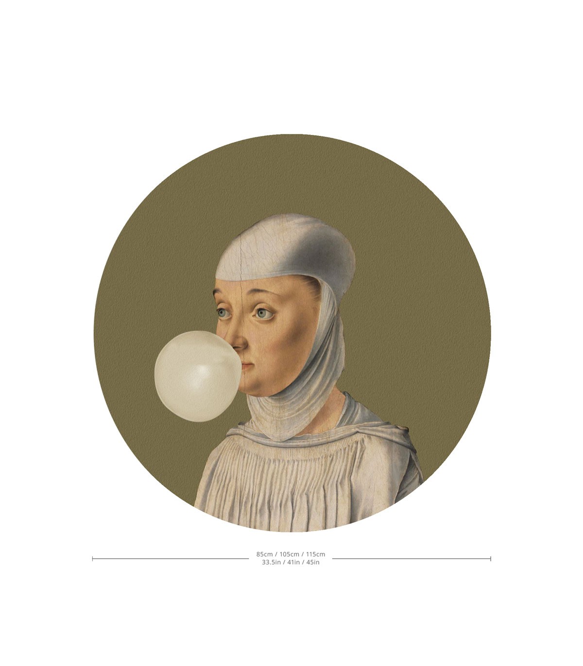 Dots Woman with Bubble Gum Olive