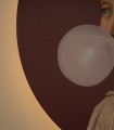 Dots Lighting Woman with Bubble Gum Eggplant - Wallcolors  - Exclusive Wallpapers