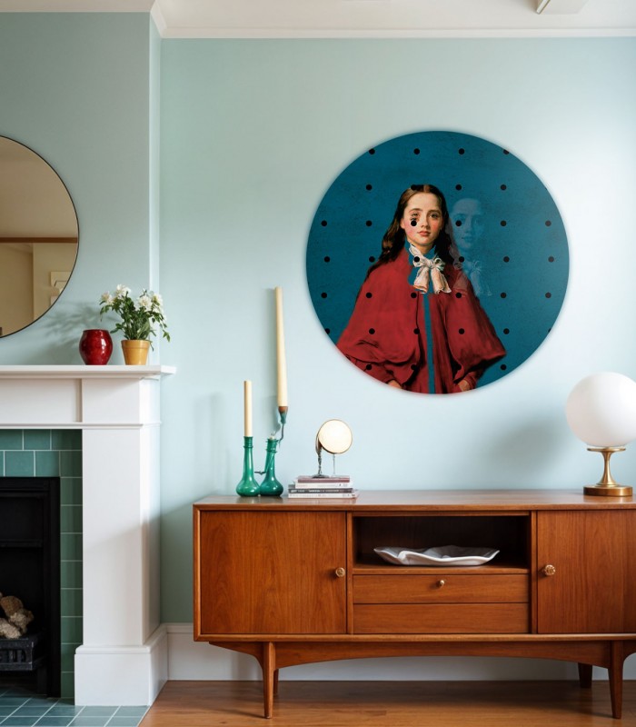 Dots Girl in red - Wallcolors  - Exklusive Hintergrundbilder