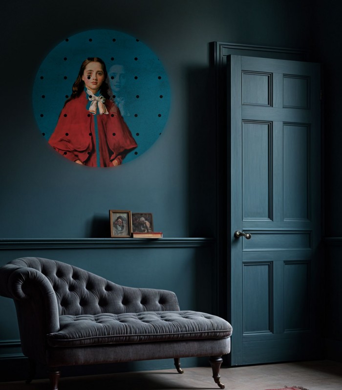 Dots Girl in red - Wallcolors  - Exklusive Hintergrundbilder