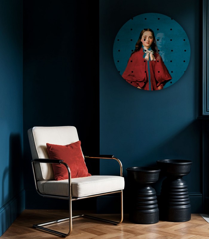 Dots Girl in red - Wallcolors  - Exklusive Hintergrundbilder