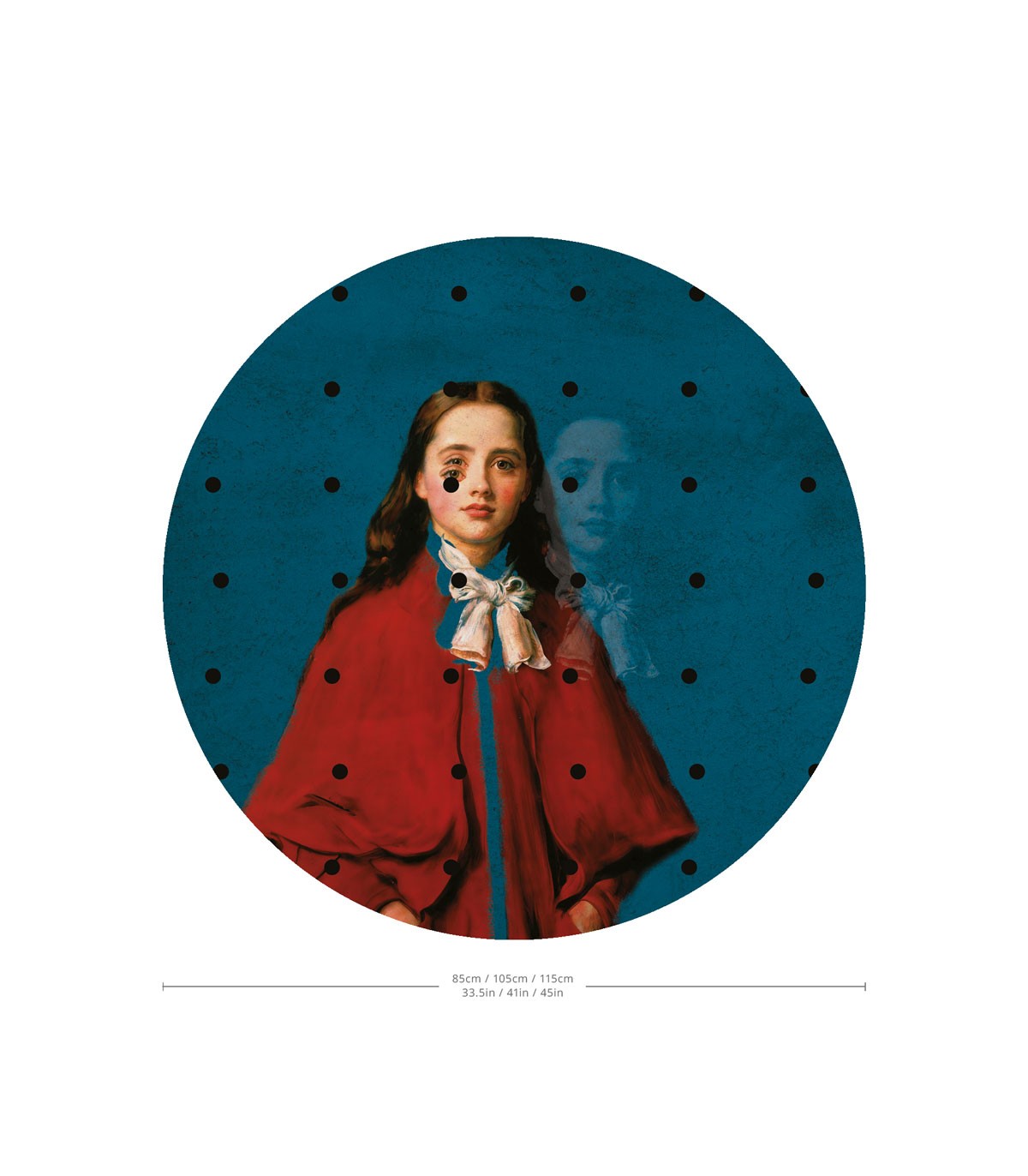 Dots Girl in red - Wallcolors  - Exklusive Hintergrundbilder